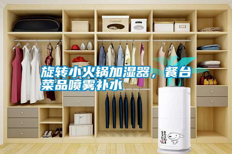 旋轉(zhuǎn)小火鍋加濕器，餐臺菜品噴霧補水