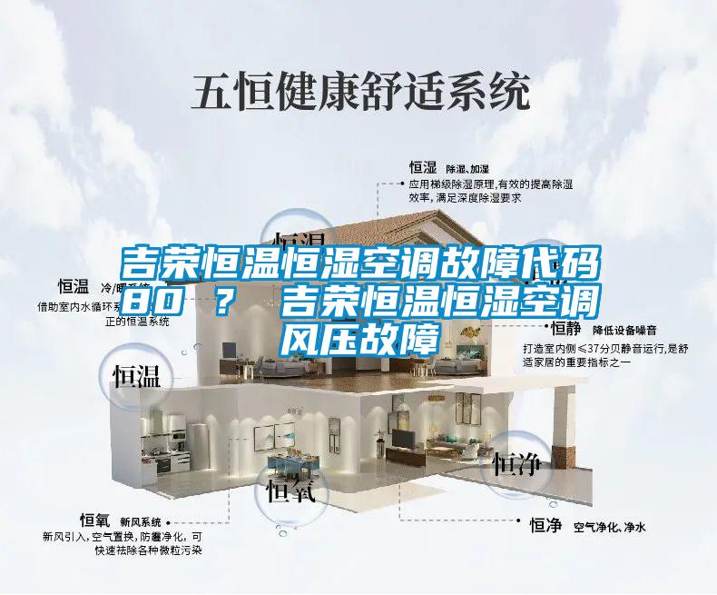 吉榮恒溫恒濕空調(diào)故障代碼80 <div   id=