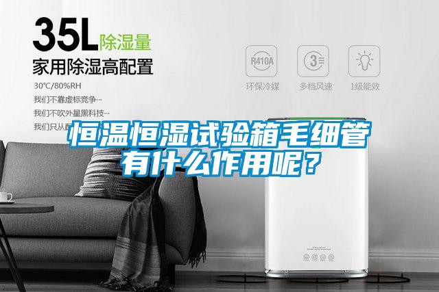 恒溫恒濕試驗箱毛細管有什么作用呢<div   id=