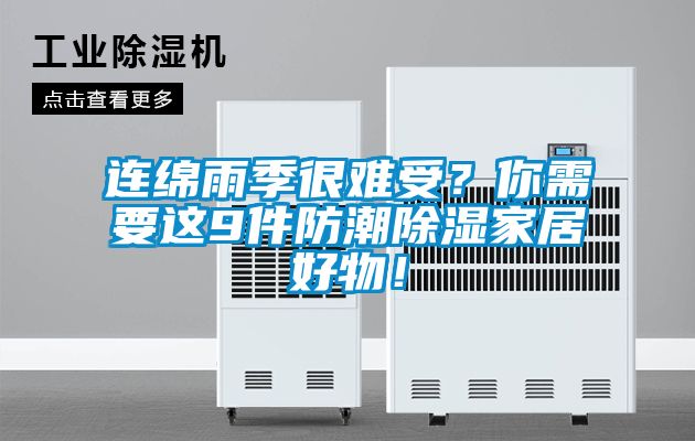 連綿雨季很難受？你需要這9件防潮除濕家居好物！