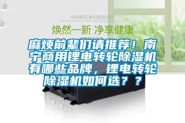 麻煩前輩們請推薦！南寧商用鋰電轉(zhuǎn)輪除濕機有哪些品牌，鋰電轉(zhuǎn)輪除濕機如何選？？
